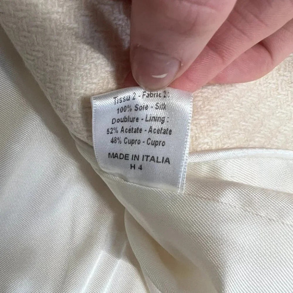 Joseph Wool Jagger Double Breasted Pea Coat 38/ US 6 Cream - Picture 4 of 6